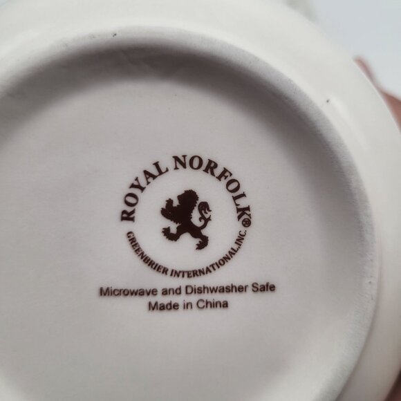 Set of 4 Royal Norfolk Holly Berry Christmas Holiday Cereal Soup Bowls - Picture 8 of 12